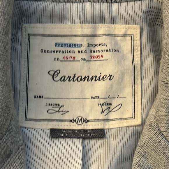 Cartonnier Anthropologie gray wool blend double breasted jacket - Picture 3 of 9